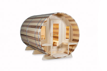 Dundalk LeisureCraft Canadian Timber Tranquility Barrel Sauna | CTC2345W - Stash Shack Haven