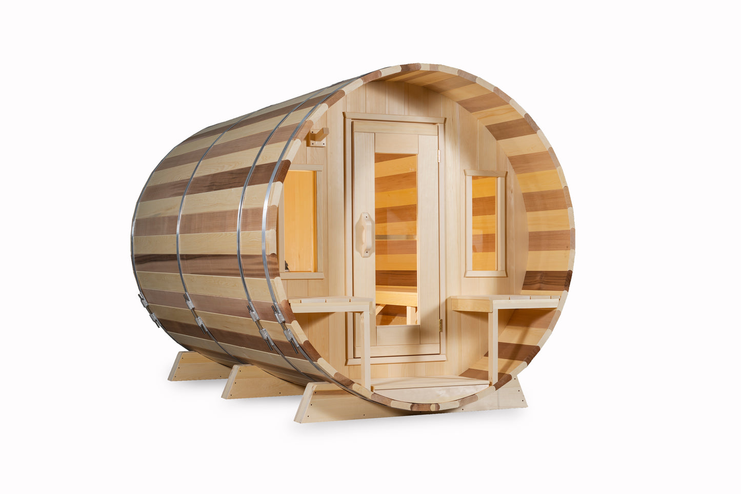 Dundalk LeisureCraft Canadian Timber Tranquility MP Barrel Sauna | CTC2345MPW - Stash Shack Haven