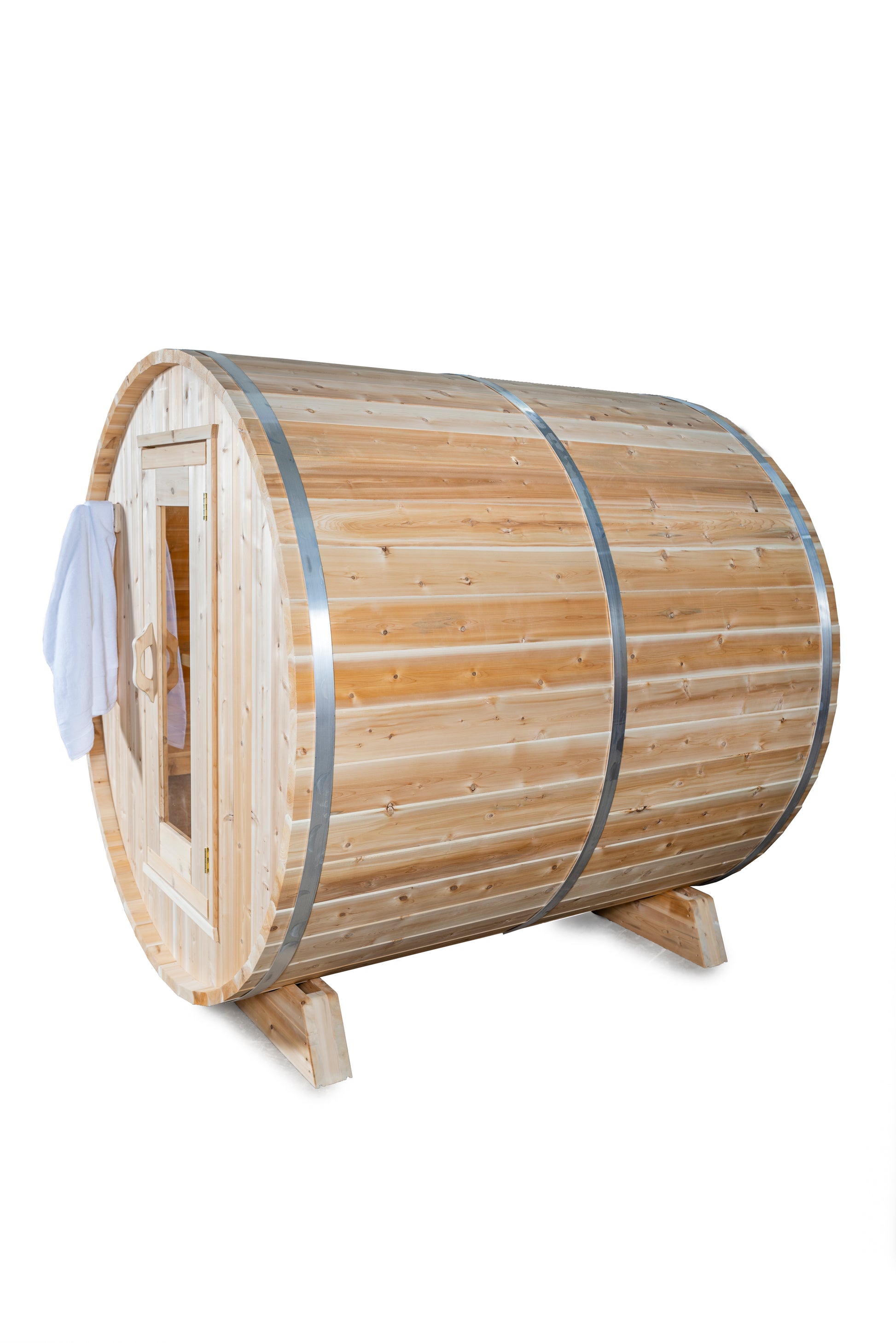 Dundalk LeisureCraft Canadian Timber Harmony Barrel Sauna | CTC22W - Stash Shack Haven