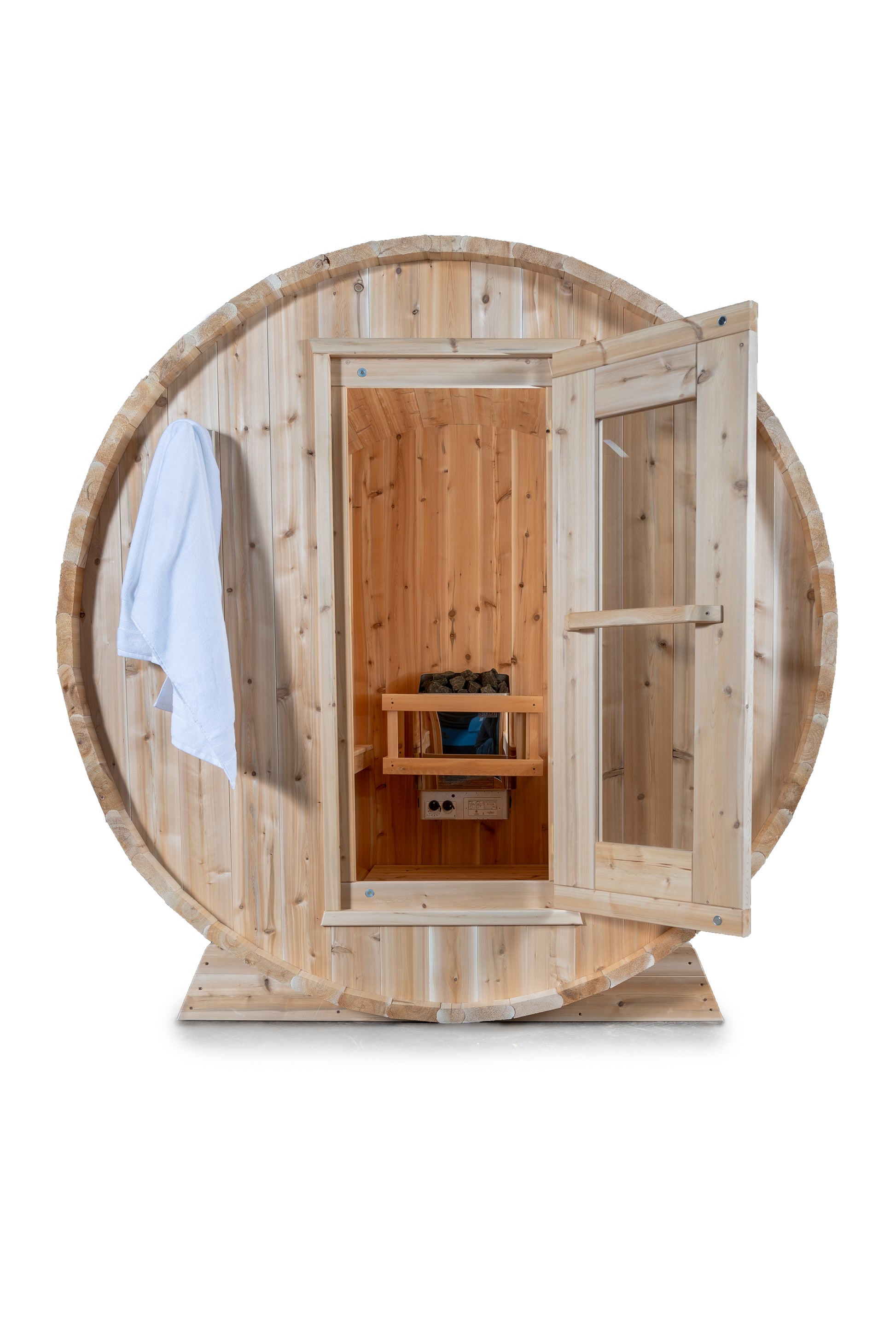 Dundalk LeisureCraft Canadian Timber Harmony Barrel Sauna | CTC22W - Stash Shack Haven