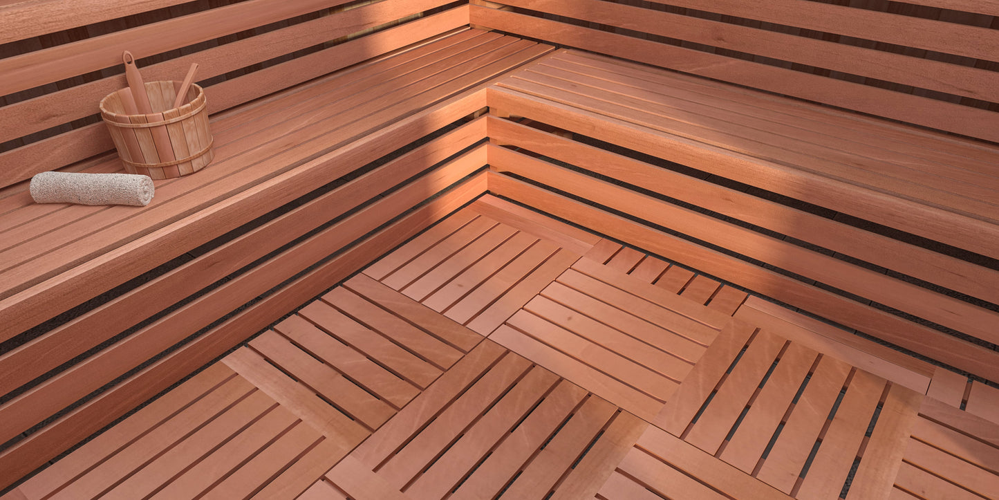 Scandia Duck-Board Flooring for Saunas - Stash Shack Haven