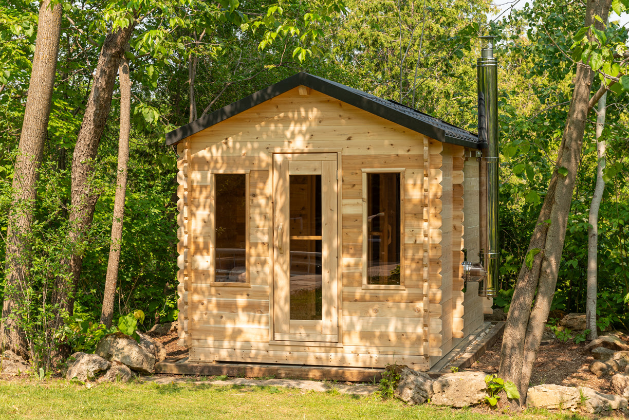 Dundalk LeisureCraft Canadian Timber Georgian Cabin Sauna with Changeroom | CTC88CW - Stash Shack Haven