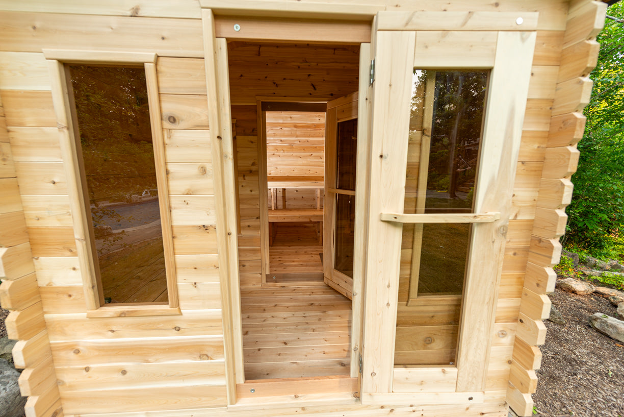 Dundalk LeisureCraft Canadian Timber Georgian Cabin Sauna with Changeroom | CTC88CW - Stash Shack Haven