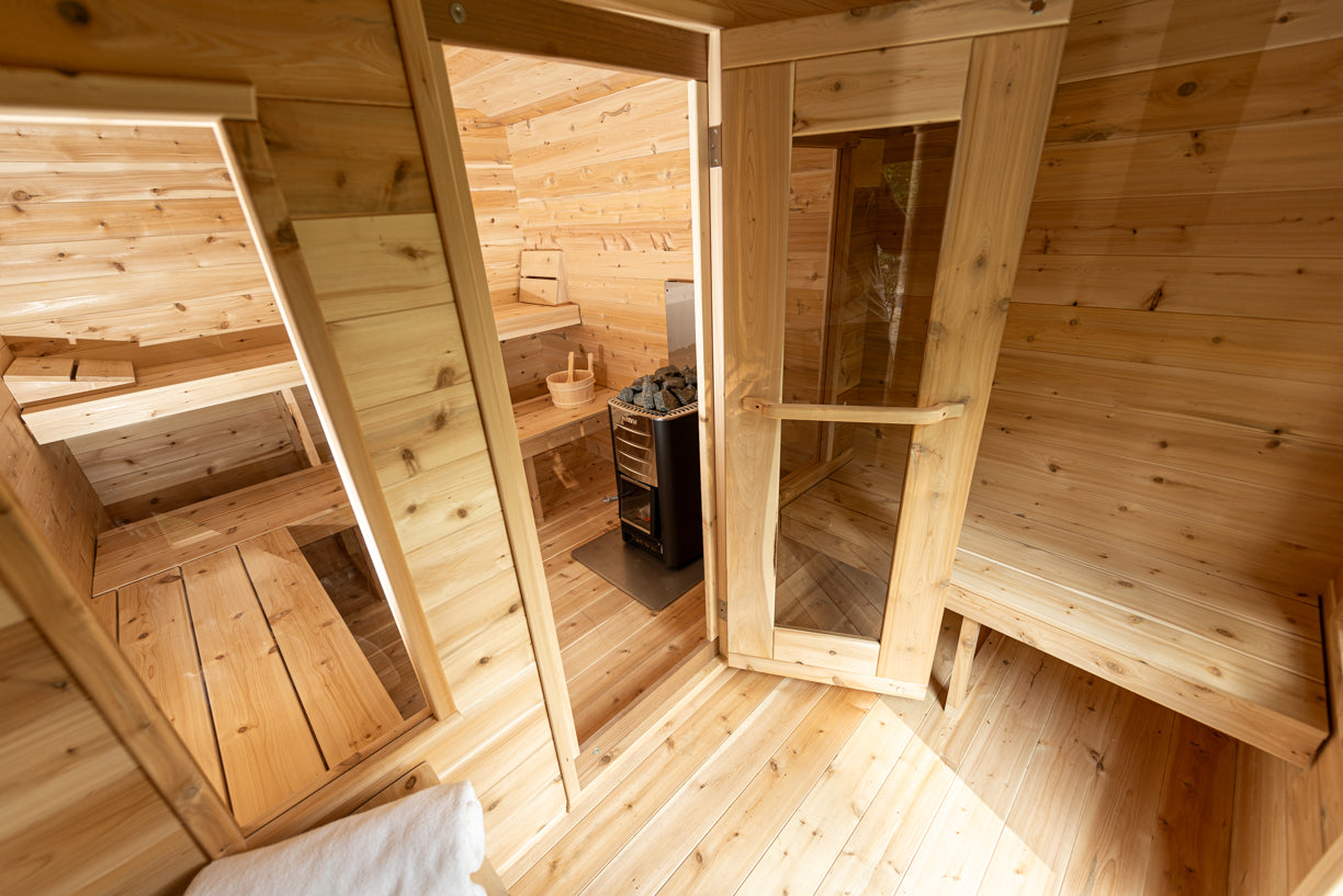 Dundalk LeisureCraft Canadian Timber Georgian Cabin Sauna with Changeroom | CTC88CW - Stash Shack Haven