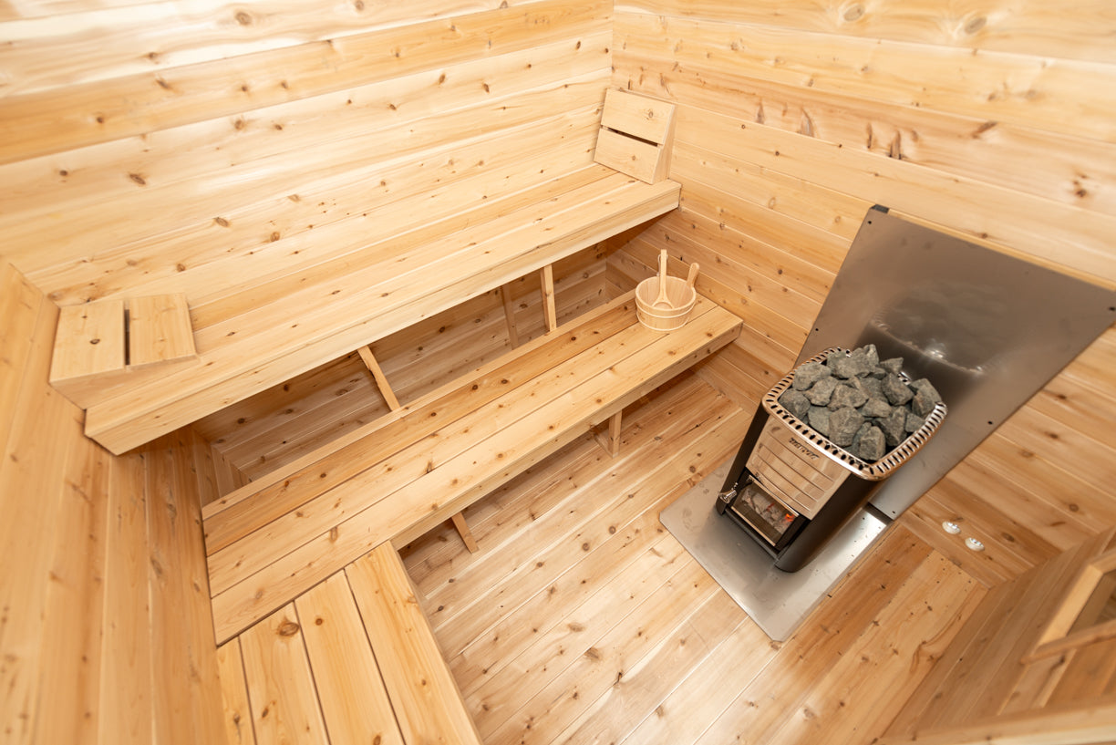 Dundalk LeisureCraft Canadian Timber Georgian Cabin Sauna with Changeroom | CTC88CW - Stash Shack Haven