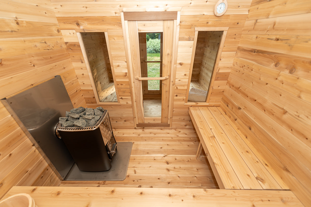 Dundalk LeisureCraft Canadian Timber Georgian Cabin Sauna with Changeroom | CTC88CW - Stash Shack Haven