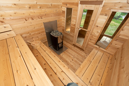 Dundalk LeisureCraft Canadian Timber Georgian Cabin Sauna with Changeroom | CTC88CW - Stash Shack Haven