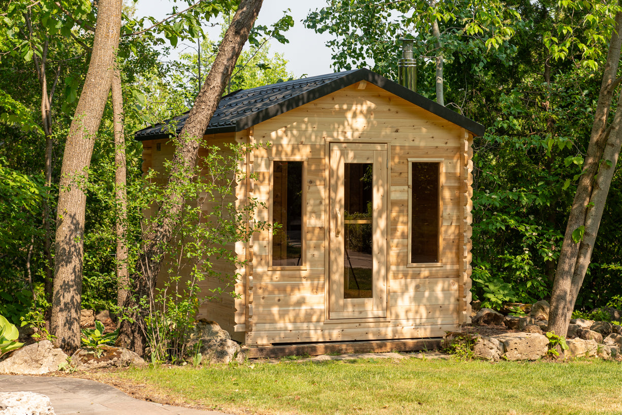 Dundalk LeisureCraft Canadian Timber Georgian Cabin Sauna with Changeroom | CTC88CW - Stash Shack Haven