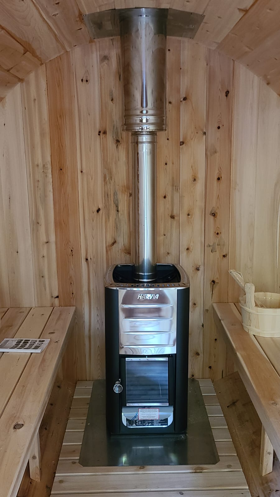 Dundalk LeisureCraft Canadian Timber Tranquility MP Barrel Sauna | CTC2345MPW - Stash Shack Haven