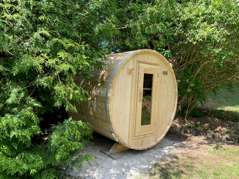 Dundalk LeisureCraft Canadian Timber Harmony Barrel Sauna | CTC22W - Stash Shack Haven