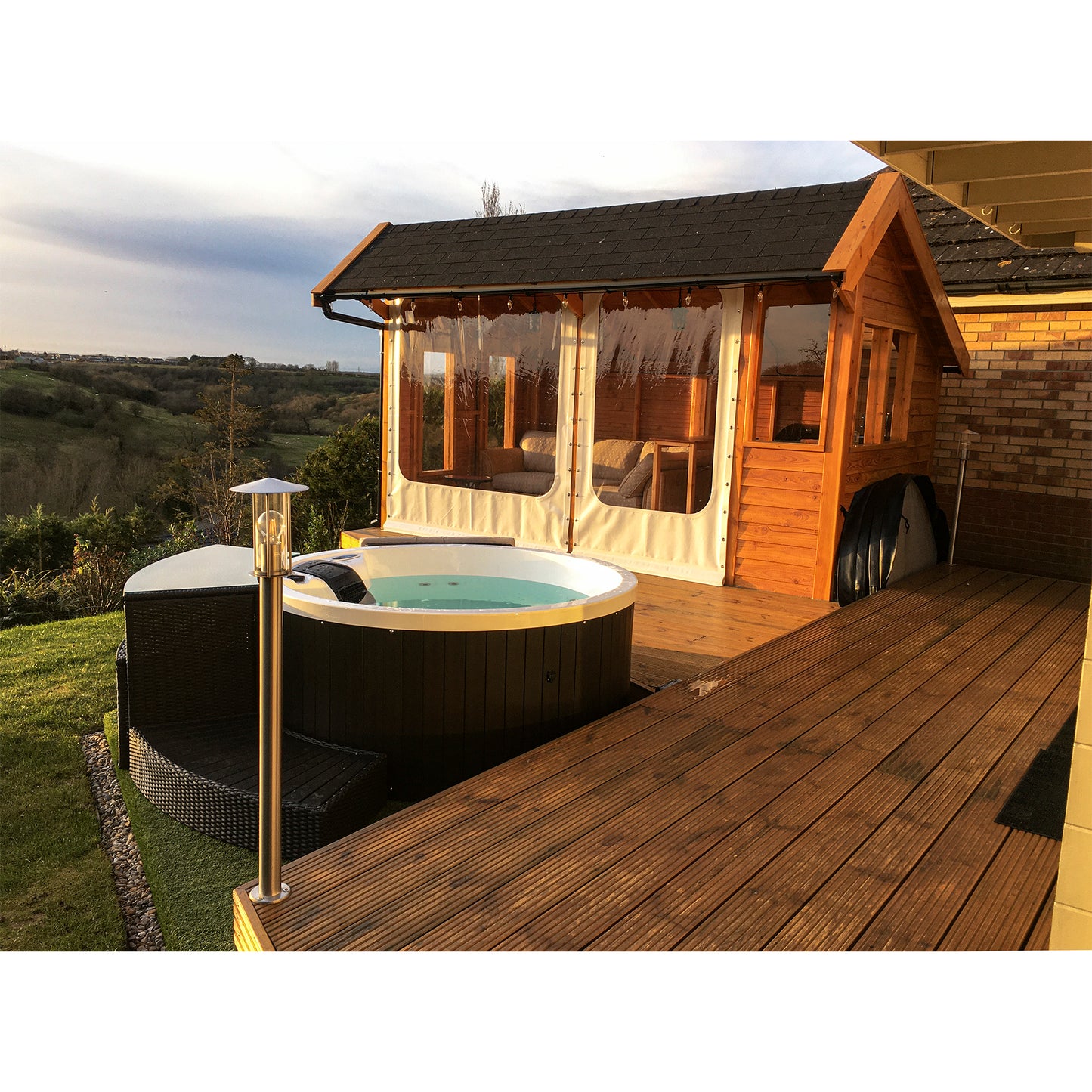 Canadian Spa Company Okanagan 4-Person 10-Jet Portable Hot Tub - Stash Shack Haven