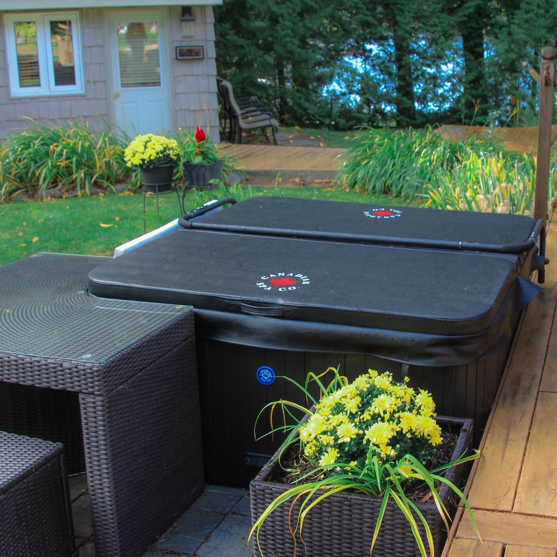 Canadian Spa Company Saskatoon 4-Person 12-Jet Portable Hot Tub - Stash Shack Haven