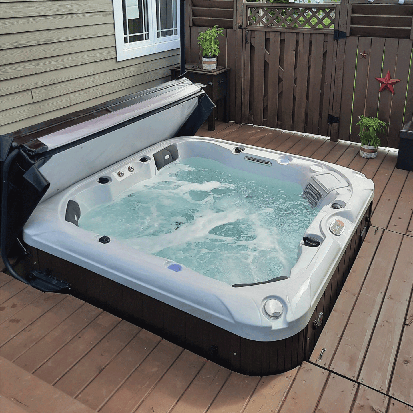 Canadian Spa Company Cambridge 6-Person 34-Jet Hot Tub - Stash Shack Haven