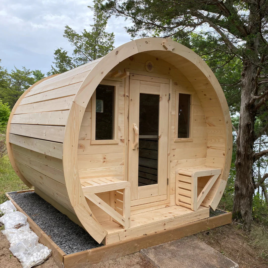 True North Schooner Outdoor Sauna - White Cedar - Stash Shack Haven