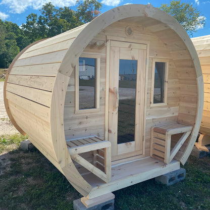 True North Schooner Outdoor Sauna - White Cedar - Stash Shack Haven