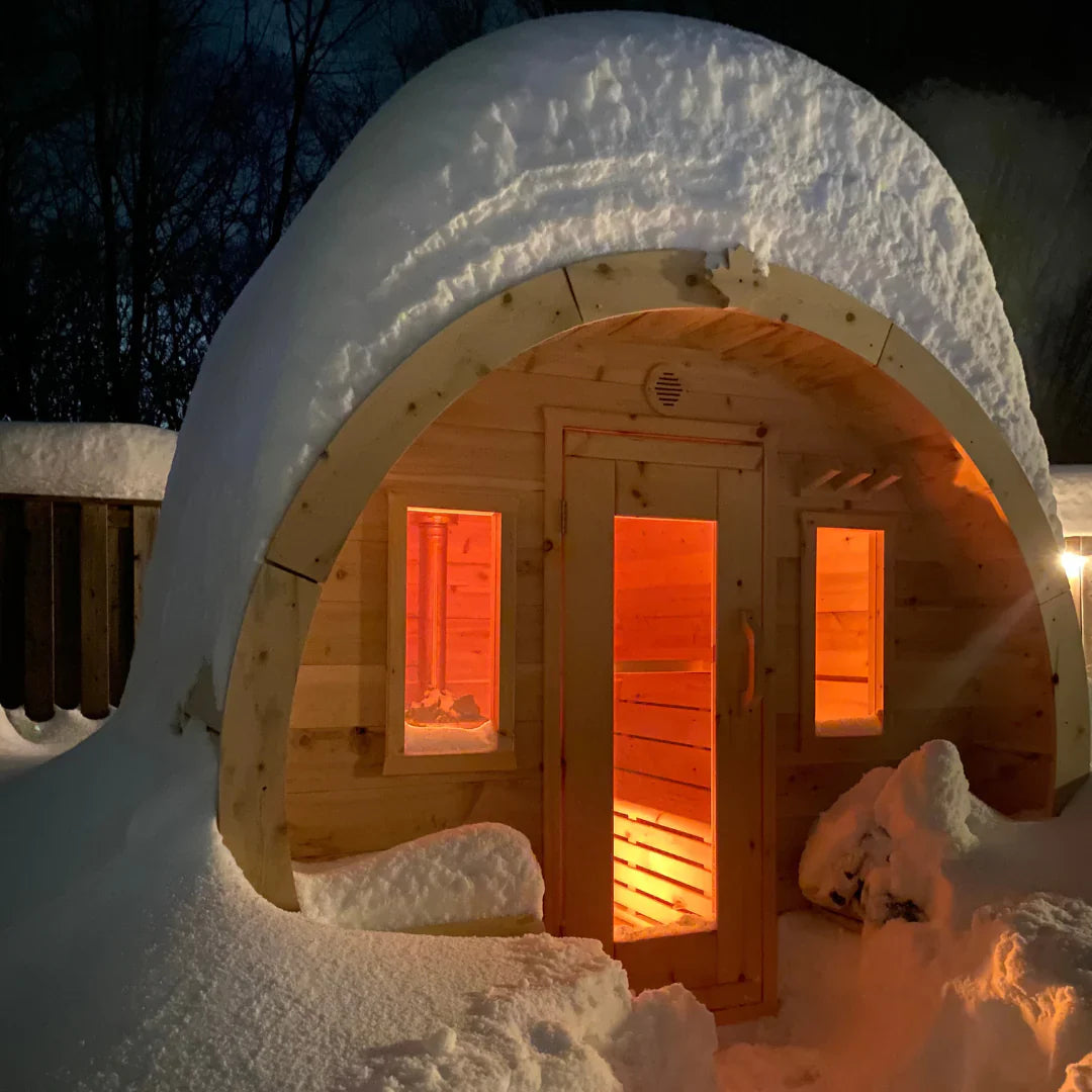 True North Schooner Outdoor Sauna - White Cedar - Stash Shack Haven