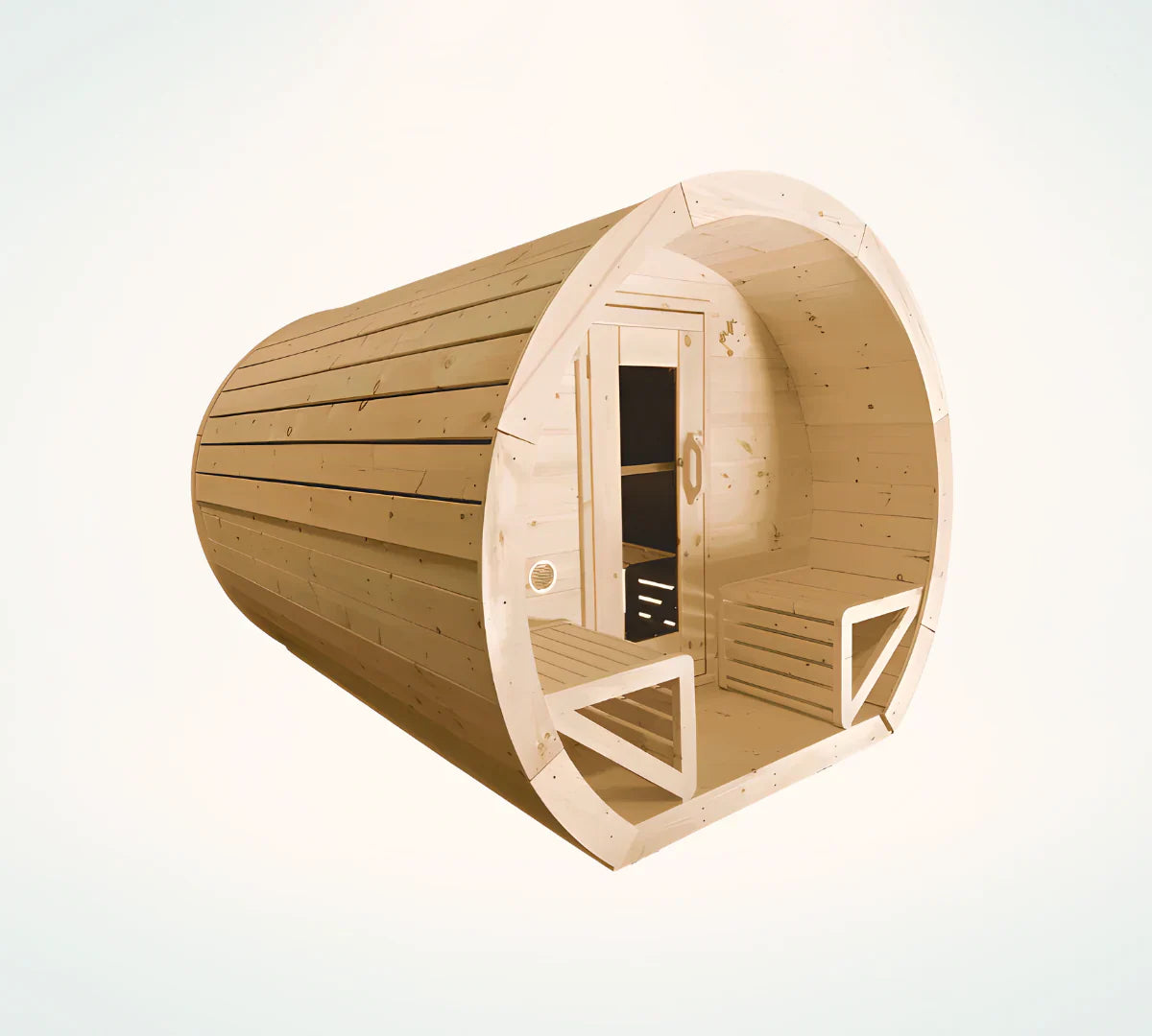 True North Schooner Outdoor Sauna - White Cedar - Stash Shack Haven