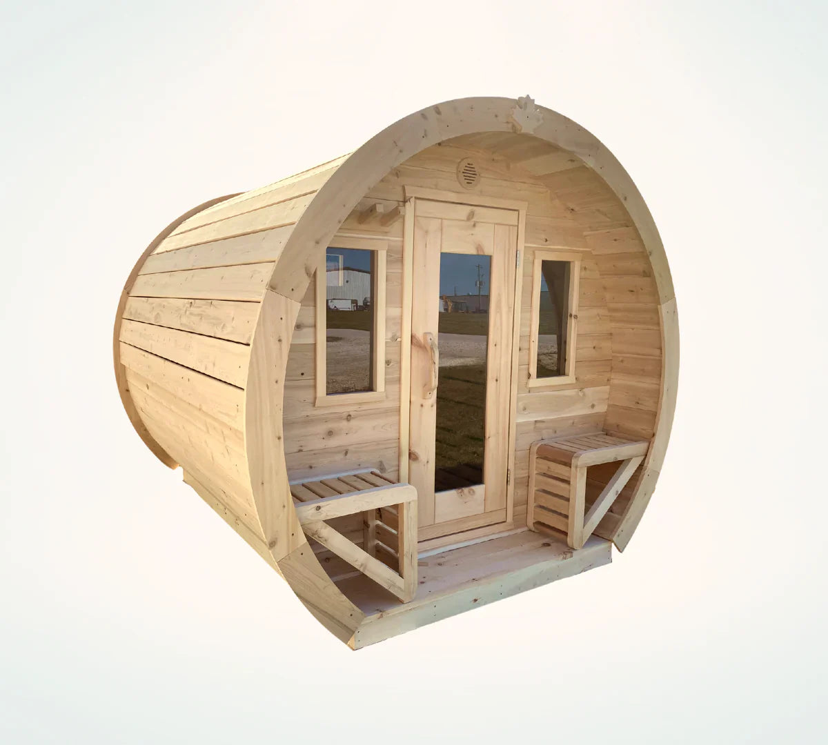 True North Schooner Outdoor Sauna - White Cedar - Stash Shack Haven