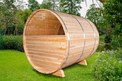 Dundalk LeisureCraft Canadian Timber Serenity MP Barrel Sauna | CTC2245MPW - Stash Shack Haven