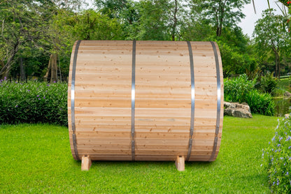 Dundalk LeisureCraft Canadian Timber Serenity MP Barrel Sauna | CTC2245MPW - Stash Shack Haven