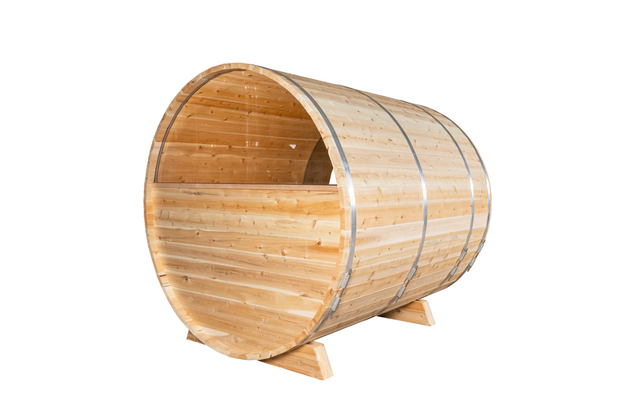 Dundalk LeisureCraft Canadian Timber Serenity MP Barrel Sauna | CTC2245MPW - Stash Shack Haven