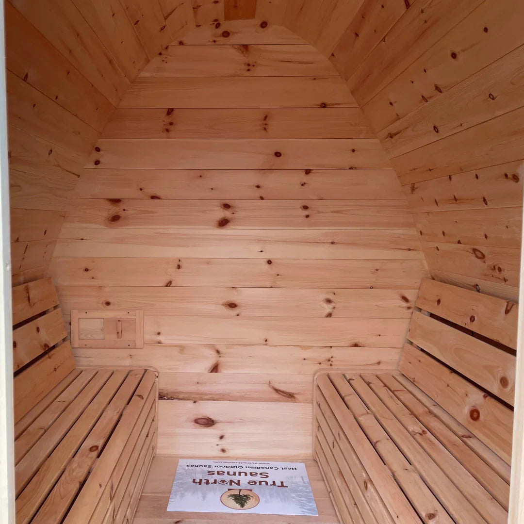 True North Tiny Pod Outdoor Sauna - Red Cedar - Stash Shack Haven