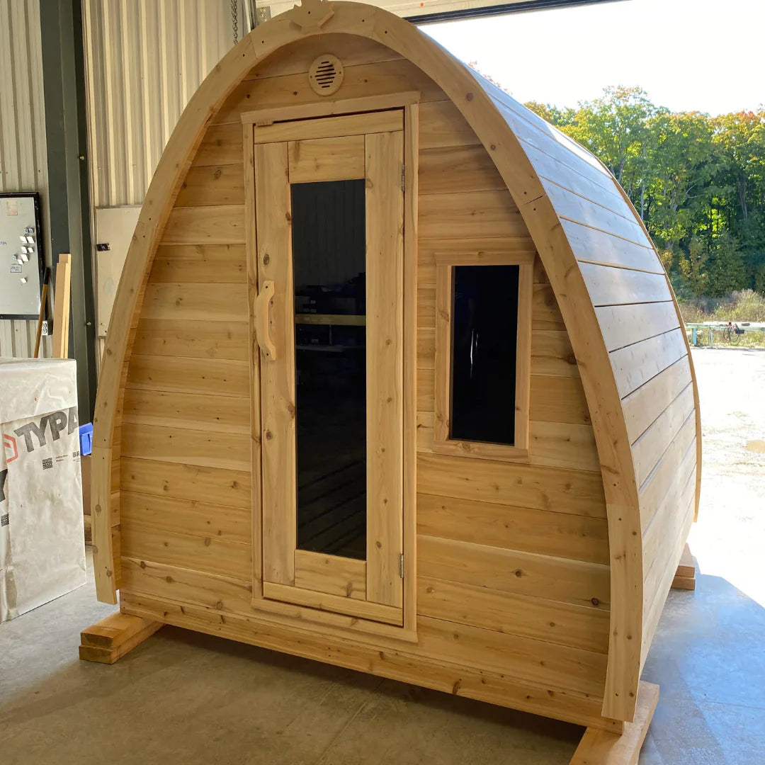 True North Tiny Pod Outdoor Sauna - Red Cedar - Stash Shack Haven