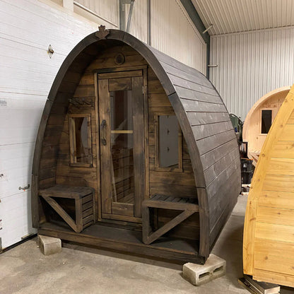 True North Tiny Pod Outdoor Sauna - White Cedar - Stash Shack Haven