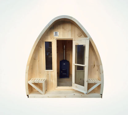 True North Large Pod Outdoor Sauna - Pine Wood - Stash Shack Haven