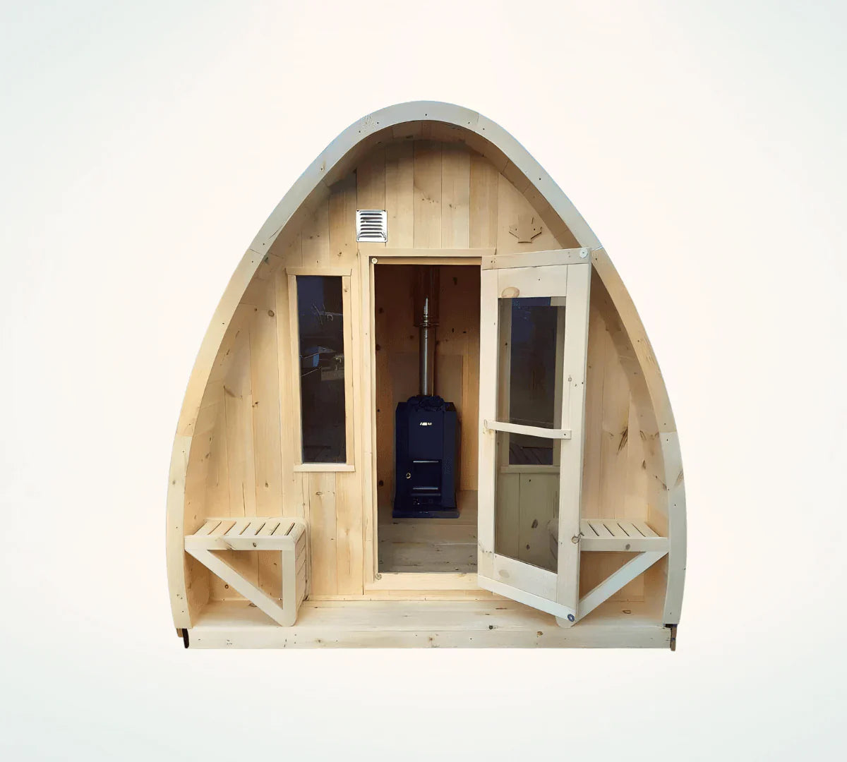 True North Large Pod Outdoor Sauna - Red Cedar - Stash Shack Haven