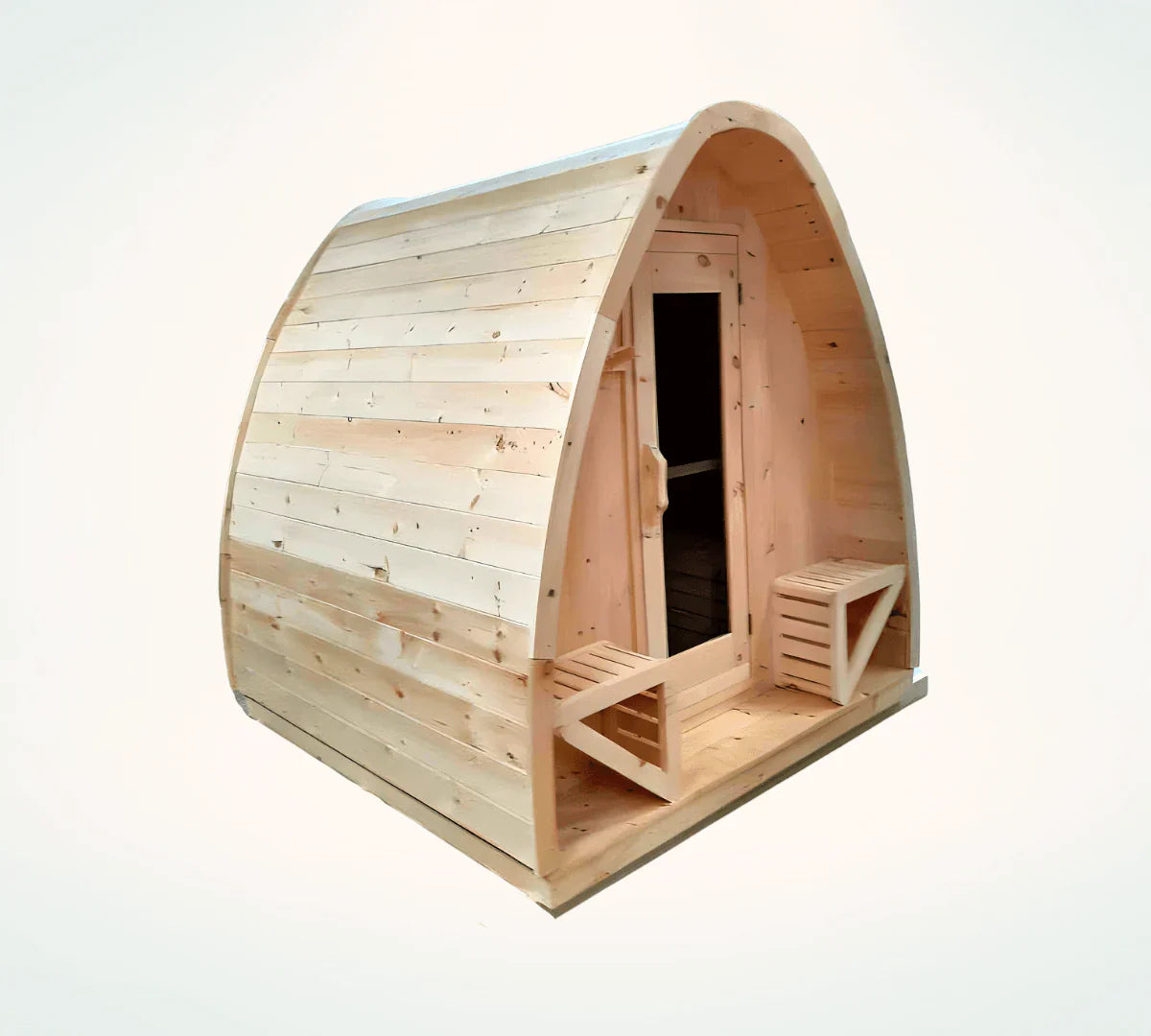 True North Tiny Pod Outdoor Sauna - Pine Wood - Stash Shack Haven